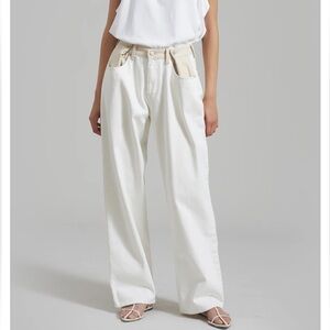 The Frankie Shop Hayla Contrast Denim